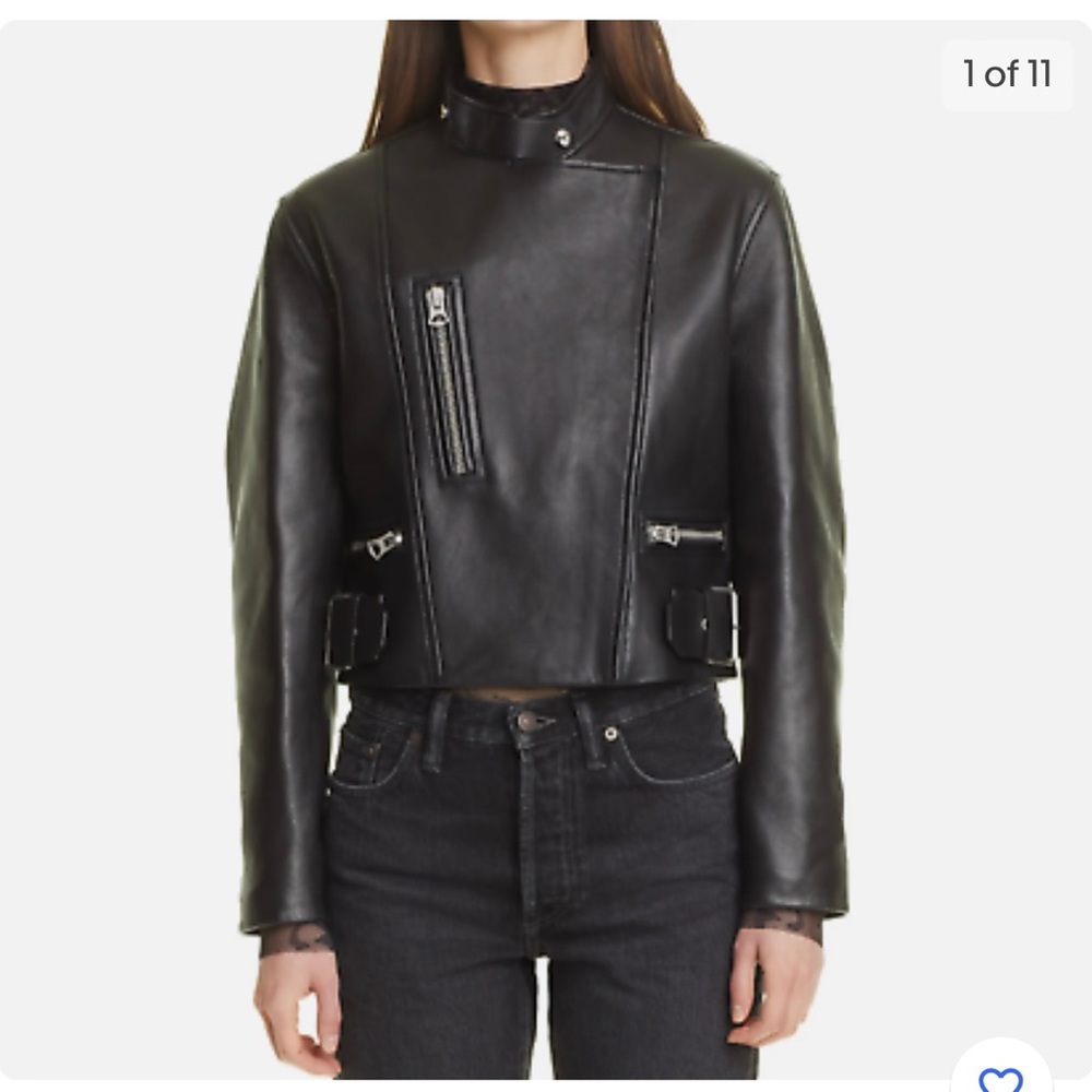 NOTFORSALE ACNE Studios Asymmetrical Leather Jacket